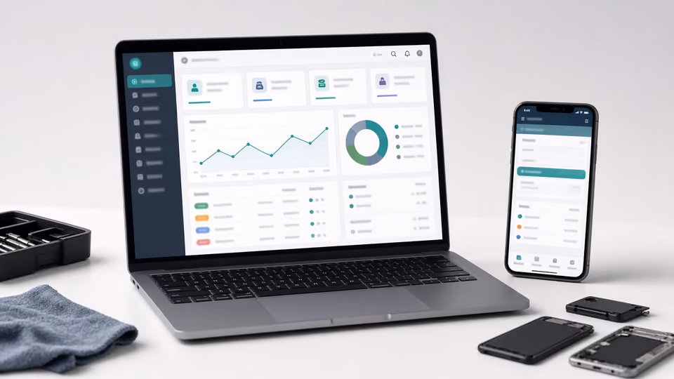 Mobile Repair Shop Management System for Service, Parts & Cashbook case study cover